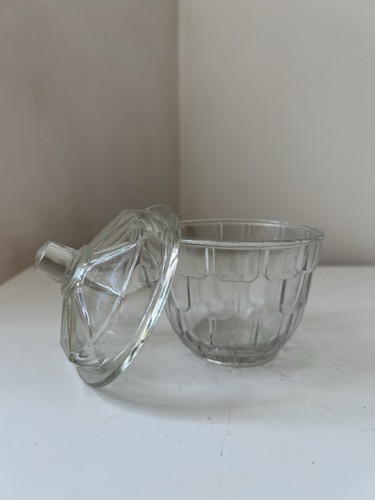 Sucrier verre vintage 1950 - verre,