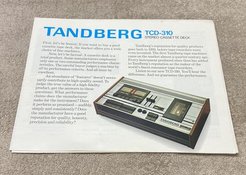 Tandberg tcd 310 - tandberg, tcd-310