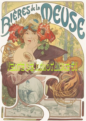 Pub bière meuse mucha - bière,