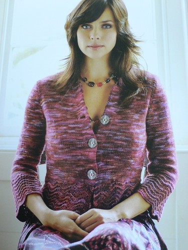 Cardigan bord dentelle motif