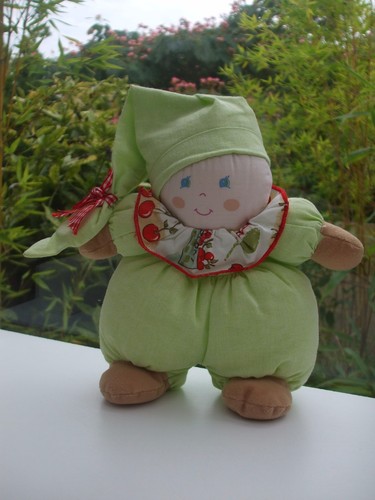 Poupee doudou tissu lutin - poupee,