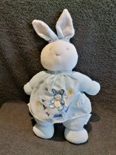 Doudou  peluche Lapin blanc et