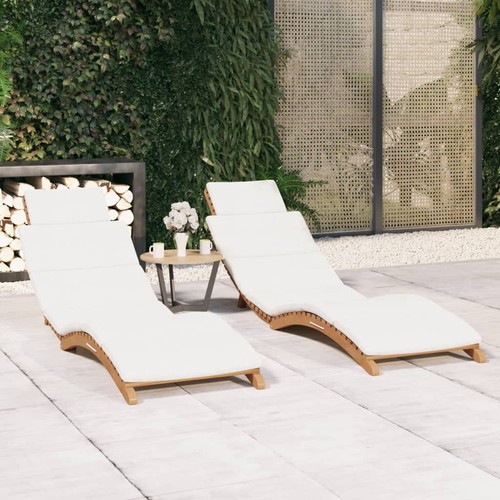 Lot chaises longues avec - 2,