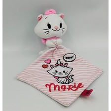 Doudou chat blanc rose les - blanc,
