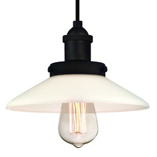 Lustre Plafonnier Lampe suspendue Vintage Abigail Bronze et Verre Opale 1 x E27