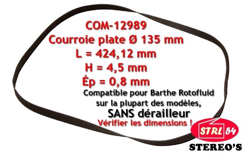 Courroie platine disque - courroie,