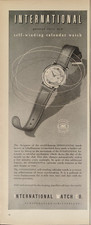 Iwc International Bobinage Self Calendrier Publicité Montre 1 Page 1955 Original