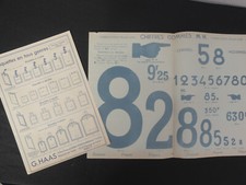 Dépliants G HASS PARIS 1937 étiquettes lettres gommées échantillons modèles