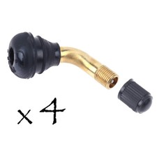 lot 4 valves de roue coudée
