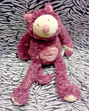 ? MOULIN ROTY LES ZAZOUS DOUDOU PELUCHE MIA LE CHAT VIOLET 35CM QUASI NEUF