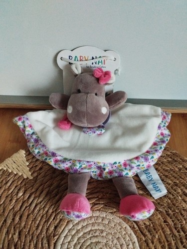 Doudou hippopotame zoé gris - doudou,