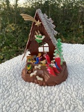 Ancienne Petite Crèche Garnie   Vintage, Plastique, Complète, TBE