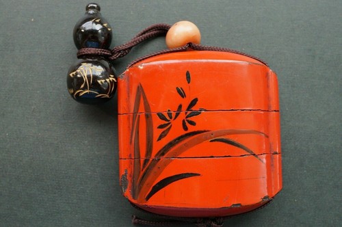 Peinture florale inro - peinture,