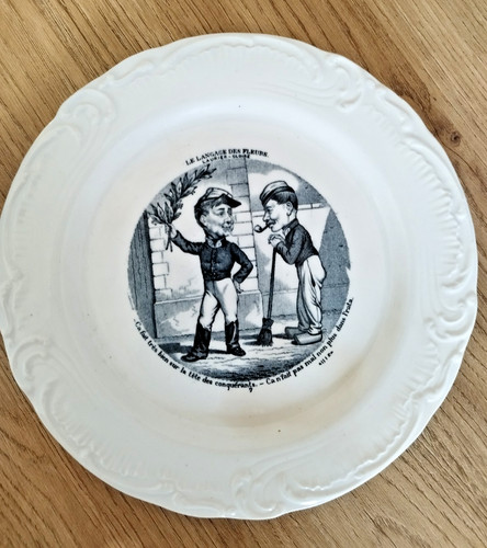Gien assiette parlante laurier - assiette,