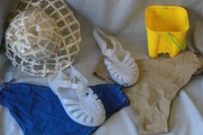 lot de plage vintage chapeu