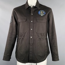 ZADIG & VOLTAIRE Taille L Chemise Veste Camo Noir Gris En Coton