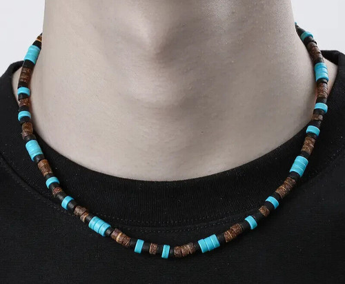 Collier homme perles - collier,
