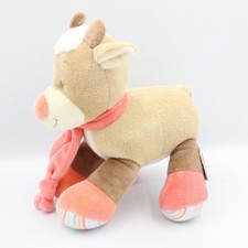 Doudou vache beige rose les