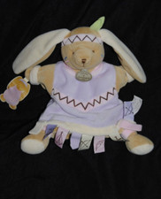 DOUDOU ET COMPAGNIE DC2350 marionnette lapin Mario indien mauve peluche NEUF