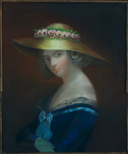 Ancien tableau portrait - , jeune
