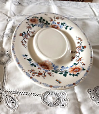 Gien décor coq pivoine plat de service pour soupière