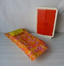 #Barbie - Vintage Mattel 70's# Ref. 2150 - Mobilier : Lit et armoire