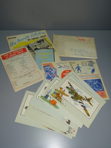 Lot chromos cheque tintin - chromos,