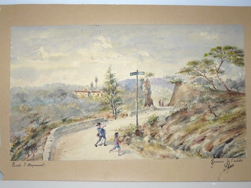 Aquarelle originale emile - aquarelle,