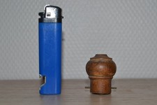 Ancienne Douille Voleuse B22 en bois tourné avec sortie de câble Luminaire