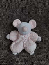 Peluche souris blanche et rose