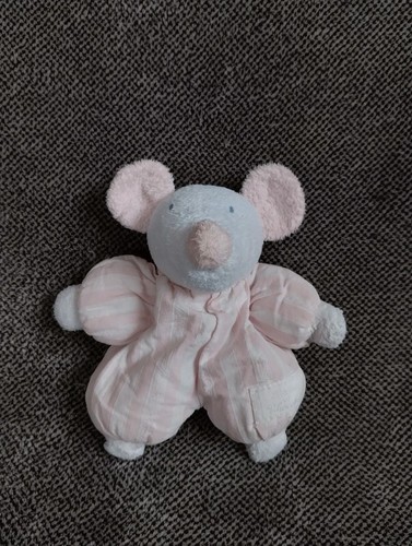 Peluche souris blanche rose - blanche,