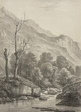 Bourg-Saint-Maurice Savoie lithographie d'après Noirot vers 1840 France Montagne