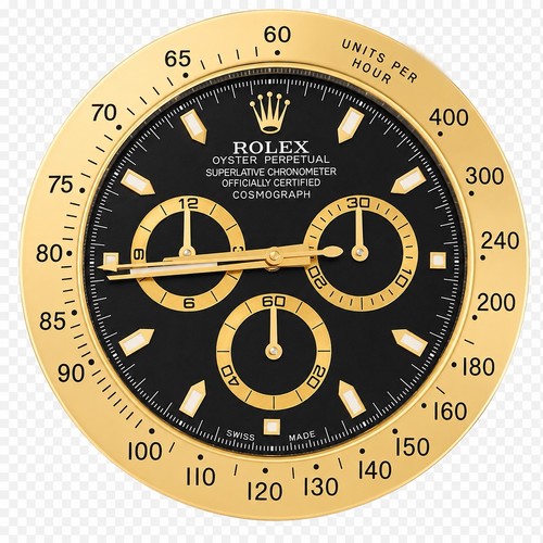 Horloge murale rolex or fond - horloge,