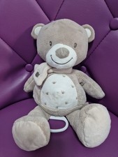 Doudou Ours Nattou Musical Gris Écharpe 30 Cm