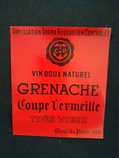 Etiquette ancienne Vin doux