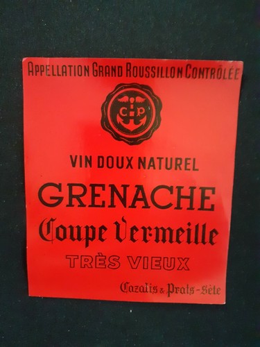 Etiquette ancienne vin doux - etiquette,