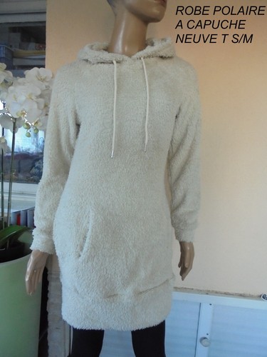 Robe sweat polaire capuche - a,
