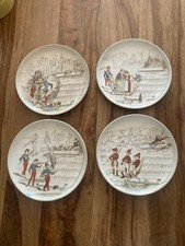 Lot De 4 Assiettes Creil et Montereau "sujets musicaux 4 7 8 9