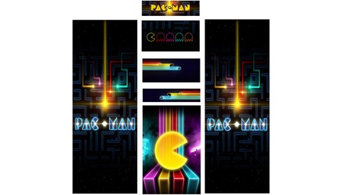 Stickers pac man universel - pac,