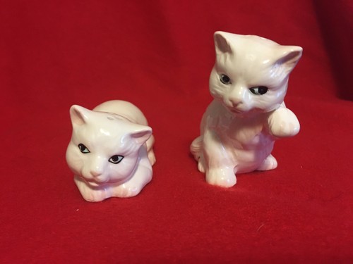 Vintage white cat salt - salt, @