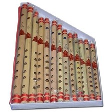 Flûte en bois bambou indien beau lot de 13 bansuri musical à vent en bois