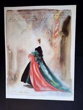 NINA RICCI  Carte vintage rare  «  ROBE du SOIR de NINA RICCI (bis)