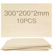 Contreplaqué 10pcs 300 * 200 * 2mm DIY Fait Main Pyrogravure Planche de Bois ...