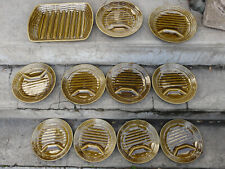 service à asperges 10 assiettes 1 plat faïence Sarreguemines signées