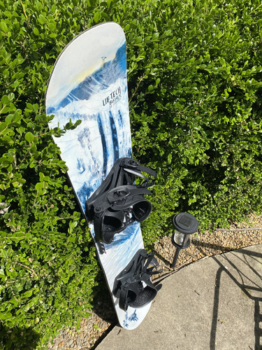 Snowboard with boots and - boots,