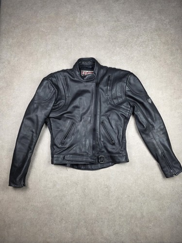 Blouson moto cuir - , véritable