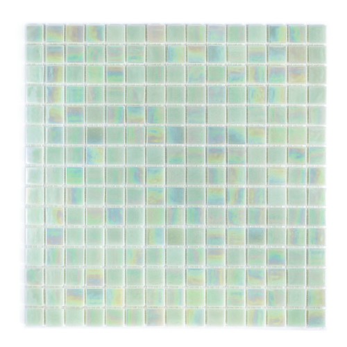Light green iridescent mosaic - green,