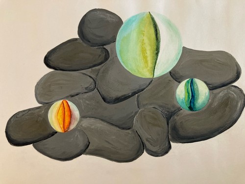 Belle peinture abstrait - peinture,
