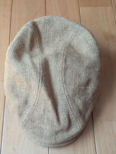 Men hemp beige newsboy cap - men's,