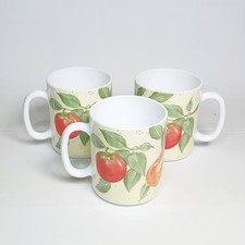 Ancien lot 3 Mugs POMME POIRE ARCOPAL Fruit France Vintage Rare vaisselle Bol
